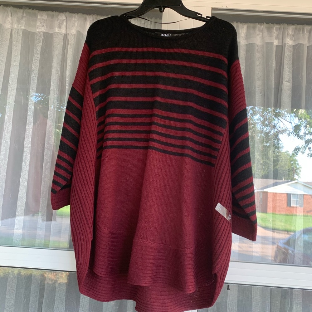 a.n.a 3/4 sleeve round neck sweater